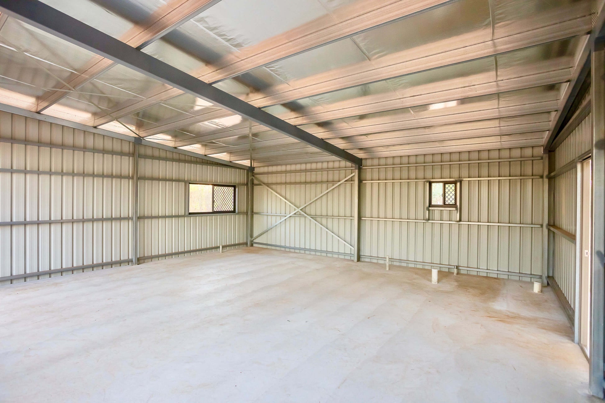 Skillion Roof Shed - 128 Square Metres